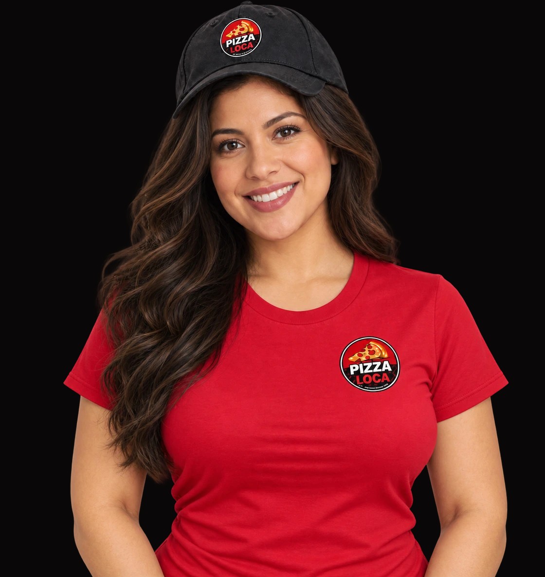 Un miembro del equipo de PizzaLoca listo para ayudarte