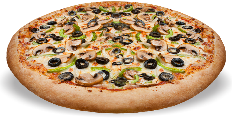 Black Olives, Onions, Green Peppers, and Mushrooms